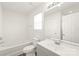 Clean bathroom with a combination tub and shower, a neutral color scheme, and ample natural light at 13408 Golden Apple Ct, Charlotte, NC 28215