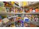 Walk-in pantry with white wire shelving at 14316 Baytown Ct, Charlotte, NC 28078