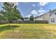 Spacious, green backyard enclosed by a tall wooden fence, providing privacy and room for recreation at 14501 Asheton Creek Dr, Charlotte, NC 28273