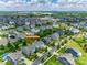 Aerial view of a residential neighborhood featuring well-maintained homes and green spaces at 16008 Weeping Valley Dr, Fort Mill, SC 29715