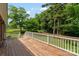 Wide wooden deck overlooks the backyard, perfect for outdoor entertaining and relaxation at 2016 Townview Dr, Kannapolis, NC 28081