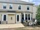 The backyard features a patio area with outdoor seating, perfect for entertaining and relaxing at 3678 Privette Rd # 349, Matthews, NC 28104