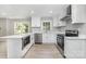 Modern kitchen featuring white cabinets, stainless steel appliances, and a spacious layout with ample counter space at 3920 Admiral Ave, Charlotte, NC 28205