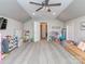 Bright, large bonus room with gray carpet and plenty of space for play at 4205 Bent Green Ln, Monroe, NC 28112