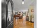 Inviting foyer leads to a living room with hardwood floors and ample natural light at 425 Troutman Rd, Rockwell, NC 28138