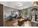 Well-lit home office featuring desk, comfortable chair, and natural light at 425 Troutman Rd, Rockwell, NC 28138