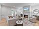 Sophisticated living room with a cozy fireplace, plush seating, and elegant decor for comfortable living at 4920 Parview S Dr, Charlotte, NC 28226