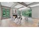 Charming sitting area with large windows, a cozy fireplace, and comfortable seating for relaxation and conversation at 4920 Parview S Dr, Charlotte, NC 28226