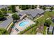 Aerial view of the community pool and clubhouse at 5214 Polo Gate Blvd, Charlotte, NC 28216
