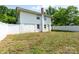 View of the home's backyard and privacy fence at 711 Wood St, Albemarle, NC 28001