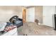 This bedroom has some furniture and carpeted floors at 7977 Shady Oak Trl, Charlotte, NC 28210