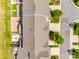 Overhead aerial view of townhomes with meticulously maintained landscaping at 809 River Park Rd, Belmont, NC 28012