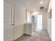 Upstairs hallway featuring carpet and white trim at 809 River Park Rd, Belmont, NC 28012