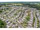 Expansive aerial view of a well-maintained neighborhood with lush greenery and a serene pond at 1177 Bannockburn Ave, Rock Hill, SC 29732