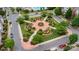 Overhead view of a meticulously landscaped common area at 14857 Santa Lucia Dr, Charlotte, NC 28277