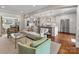 Elegant open floor plan featuring an elegant living room and gourmet kitchen at 161 Perrin Pl, Charlotte, NC 28207