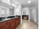A large bathroom with double sinks and a vanity area at 1814 Tradd Ave, Clover, SC 29710