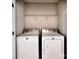 Bright laundry room features a Maytag washer and dryer with storage shelf at 2001 Laurel Village Cir, Belmont, NC 28012