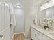 Modern bathroom with a glass-enclosed shower and double vanity, perfect for a streamlined routine at 2005 Grimley Ln, Fort Mill, SC 29707