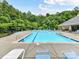 The community pool has many lounge chairs, umbrellas, and space to gather at 2005 Grimley Ln, Fort Mill, SC 29707