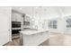 Kitchen featuring stainless steel appliances, gray cabinets, and a large island at 279 Miramar Dr, York, SC 29745