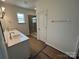Bathroom featuring a double sink vanity and a glass-enclosed shower at 3121 Beacon Heights Rd, Indian Land, SC 29707