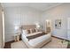 Main bedroom features stylish accent wall, hardwood floors, and lots of natural light at 4028 Woodsmill Rd, Fort Mill, SC 29707