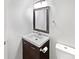 Bathroom featuring modern vanity with framed mirror, toilet, and modern fixtures at 6121 Dane Dr, Dallas, NC 28034
