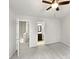 Bedroom featuring neutral walls, ceiling fan, carpet and an ensuite bathroom at 6121 Dane Dr, Dallas, NC 28034