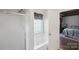 Bright bathroom with a large soaking tub and separate shower, adjacent to the main bedroom at 8105 Castlemaine Dr, Matthews, NC 28104