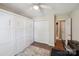 Bedroom featuring built in wardrobe, closet and wood floor at 8105 Castlemaine Dr, Matthews, NC 28104