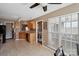 Bright kitchen with tile floors, wood cabinets, and large window offering ample natural light at 8105 Castlemaine Dr, Matthews, NC 28104