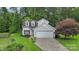 Beautiful home with light gray siding, a well-manicured lawn, and charming curb appeal at 8302 Holbrook Square Ct, Charlotte, NC 28216