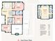 Detailed second floor plan showing the layout of the bedrooms, bathrooms, and bonus room at 866 Concord Rd # 1C, Davidson, NC 28036