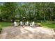 This backyard is an entertainer's dream, featuring a paved patio and a fire pit to keep you warm at night at 9001 Peyton Randolph Dr, Charlotte, NC 28277