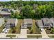 Aerial view of the neighborhood showcasing the well-maintained homes and mature trees at 9132 Colwick Hill Ln, Charlotte, NC 28215