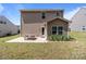 Backyard with a picnic table and small garden at 9132 Colwick Hill Ln, Charlotte, NC 28215
