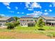 Beautiful backyard view with solar panels on roof at 10901 Greenvale Dr, Harrisburg, NC 28075