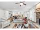 Spacious living area flows into a modern kitchen, creating an open and inviting atmosphere at 10901 Greenvale Dr, Harrisburg, NC 28075