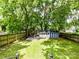 The backyard features a large shed and mature trees at 1605 Allen St, Charlotte, NC 28205