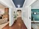Elegant hallway with hardwood floors, and classic architectural details at 1605 Allen St, Charlotte, NC 28205