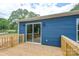 New wooden deck with rails features sliding glass doors to the home's interior at 251 Hall Spencer Rd, Catawba, SC 29704