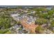 Aerial view showing new construction homes with a lake in the background at 316 Catawba Ave, Davidson, NC 28036