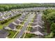 Aerial view of the residential community with well-manicured lawns and landscaping at 422 Drake Ln, Salisbury, NC 28146