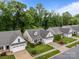 Aerial view of the front exterior, showing manicured lawn and landscaping at 422 Drake Ln, Salisbury, NC 28146