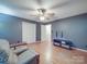 This open living area has hardwood floors and a double door closet for extra storage at 4620 Binwhe Ln, Gastonia, NC 28052