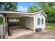 View of Garage featuring a carport and an attached room with windows at 512 Forest Ln, Rock Hill, SC 29730