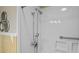 A shower featuring both fixed and handheld showerheads and white walling at 512 Forest Ln, Rock Hill, SC 29730