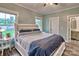 Comfortable bedroom featuring hardwood floors, two windows, and an ensuite bathroom at 6650 Highway 341 Hwy, Kershaw, SC 29067