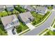 Aerial view of a home showcasing its well-manicured lawn, landscaping, and neighborhood at 7016 Bareland Rd, Fort Mill, SC 29707